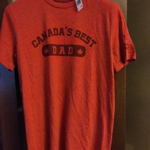 Canada's Best Dad T-Shirt-S.M.L Available-New with Tags